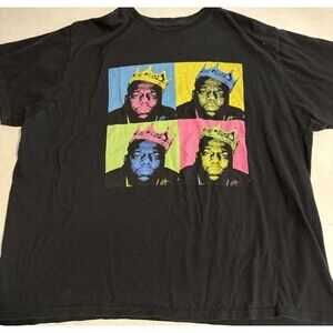 The Notorious BIG Biggie Smalls T-Shirt Men's XXL Short Sleeve Crew Neck‎ Black